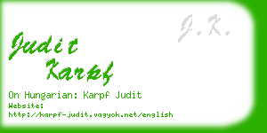 judit karpf business card